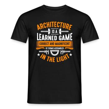 Architecture Is A Learned Game Builder Architects - Men's T-Shirt - black - Front - AI Model Male 178 light (178cm)