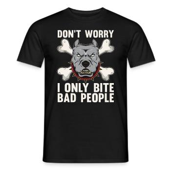 Animal Trainer Don't Worry I Only Bite Dog Trainer - Men's T-Shirt - black - Front - AI Model Male 178 light (178cm)