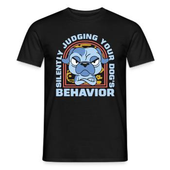 Le dresseur d’animaux juge silencieusement votre sauvetage d’animaux - T-shirt homme - noir - Devant - AI Model Male 178 light (178cm)