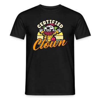 Circus Clown Certified Clown Circus Staff Juggling - Men's T-Shirt - black - Front - AI Model Male 178 light (178cm)