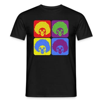 Circus Clown Clowns Retro Circus Staff Juggling - Men's T-Shirt - black - Front - AI Model Male 178 light (178cm)