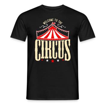 Circus Clown Welcome To The Circus Carnival Lover - Männer T-Shirt - Schwarz - Vorne - AI Model Male 178 light (178cm)