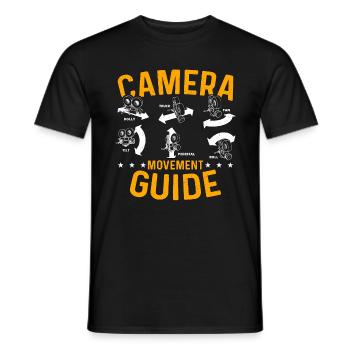 Caméraman Guide de mouvement de la caméra Tournages vidéo - T-shirt homme - noir - Devant - AI Model Male 178 light (178cm)