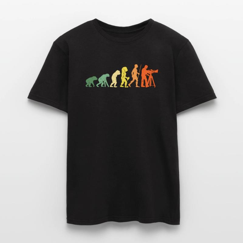 Camera Operator Evolution Retro Video Producer Men’s T-shirt