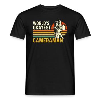 Caméraman Le meilleur caméraman rétro du monde - T-shirt homme - noir - Devant - AI Model Male 178 light (178cm)