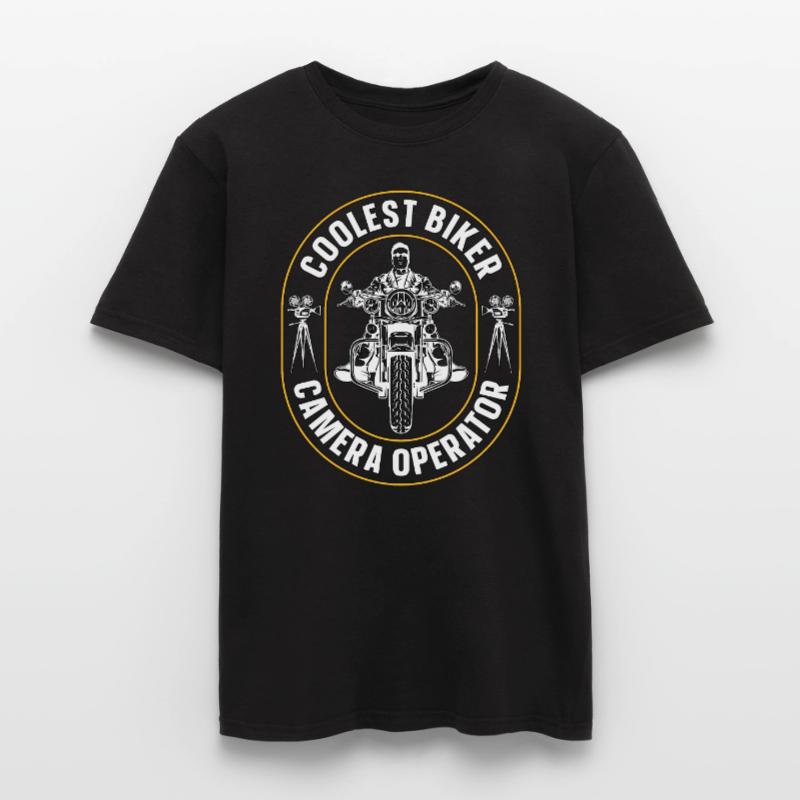 Camera Operator Coolest Biker Camera Movie Maker Men’s T-shirt