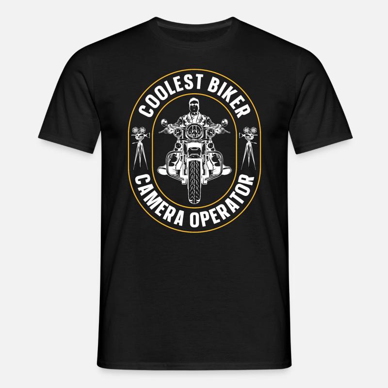 Caméraman Coolest Biker Camera Maker - T-shirt Homme - noir