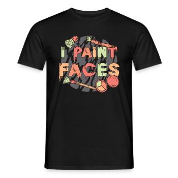 Makeup Artist I Paint Faces Beautician Cosmetics - Men's T-Shirt - black - Front - AI Model Male 178 light (178cm)