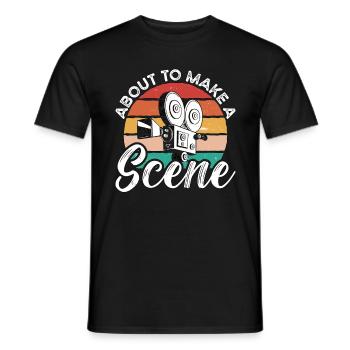 Filmmaking About To Make A Retro Cinema Filmmaker - Männer T-Shirt - Schwarz - Vorne - AI Model Male 178 light (178cm)