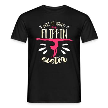 Contortion Here To Watch My Gymnastics Aerialist - Men's T-Shirt - black - Front - AI Model Male 178 light (178cm)