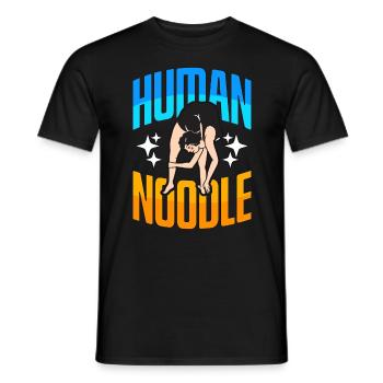 Contortion Human Noodle Aerial Hoop Contortionist - Men's T-Shirt - black - Front - AI Model Male 178 light (178cm)