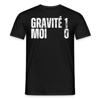 GRAVITÉ 1 MOI 0 Pied Casser Bras Cassé Jambe Casse - T-shirt homme - noir - Devant - AI Model Male 178 light (178cm)