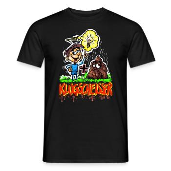 Klugscheißer Besserwisser Schlaumeier Wichtigtuer - Männer T-Shirt - Schwarz - Vorne - AI Model Male 178 light (178cm)