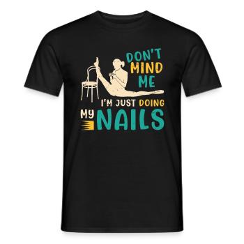 Contorsion Ne me dérange pas, je fais juste des acrobaties - T-shirt homme - noir - Devant - AI Model Male 178 light (178cm)