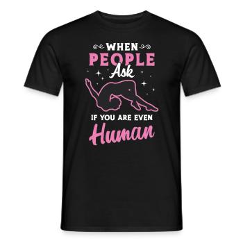 Contorsion quand les gens vous demandent si vous êtes Aerialist - T-shirt homme - noir - Devant - AI Model Male 178 light (178cm)