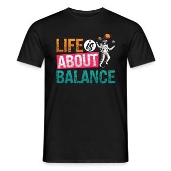 Unicycle Life Is About Balance Cyclist Unicyclist - Men's T-Shirt - black - Front - AI Model Male 178 light (178cm)