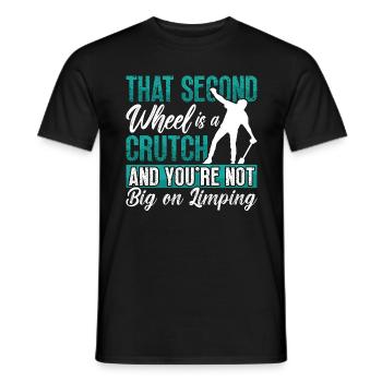 Unicycle That Second Wheel Is A Cycling Unicyclist - Men's T-Shirt - black - Front - AI Model Male 178 light (178cm)