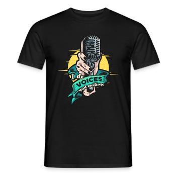 Voice Actor I Do Voices And Emotions Voice Acting - Männer T-Shirt - Schwarz - Vorne - AI Model Male 178 light (178cm)