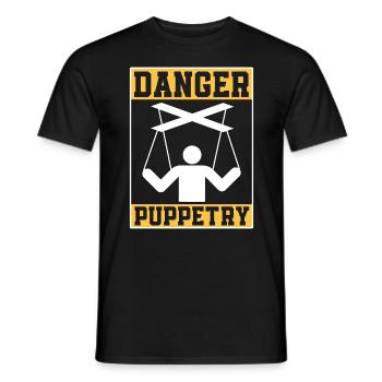Marionnettes Danger Marionnettes Ventriloques Marionnettistes Marionnettiste - T-shirt homme - noir - Devant - AI Model Male 178 light (178cm)