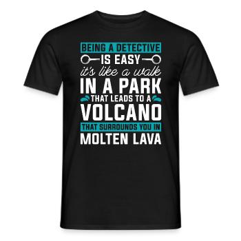 Detective Being A Detective Is Easy Investigation - Men's T-Shirt - black - Front - AI Model Male 178 light (178cm)