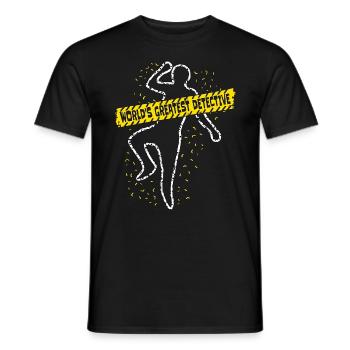 Detective World's Greatest Detective Fingerprint - Men's T-Shirt - black - Front - AI Model Male 178 light (178cm)