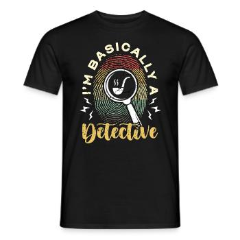 Détective Je suis essentiellement un enquêteur-détective - T-shirt homme - noir - Devant - AI Model Male 178 light (178cm)