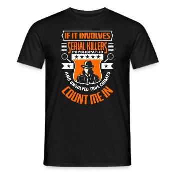Détective s’il s’agit de tueurs en série Shérif - T-shirt homme - noir - Devant - AI Model Male 178 light (178cm)