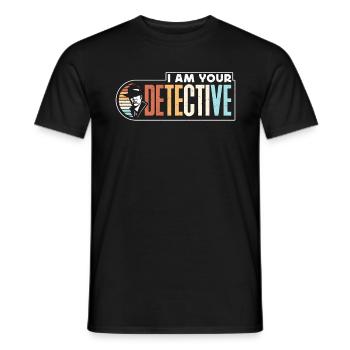 Détective Je suis votre détective Retro Investigation - T-shirt homme - noir - Devant - AI Model Male 178 light (178cm)