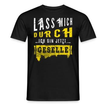 Lass mich durch Geselle 2023 Spruch lustig - Männer T-Shirt - Schwarz - Vorne - AI Model Male 178 light (178cm)