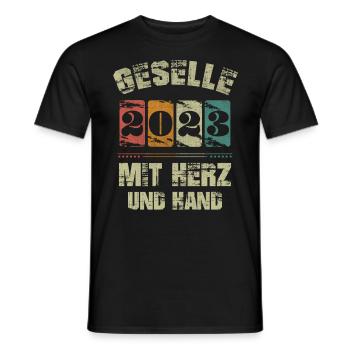 Lehrling Gesellenbrief Herren Berufsschule Spruch - Männer T-Shirt - Schwarz - Vorne - AI Model Male 178 light (178cm)