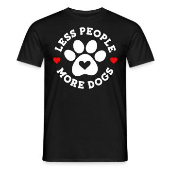 Moins de gens, plus de chiens - T-shirt homme - noir - Devant - AI Model Male 178 light (178cm)