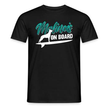 Belgian Malinois On Board Police Dog Canine Pet - Männer T-Shirt - Schwarz - Vorne - AI Model Male 178 light (178cm)