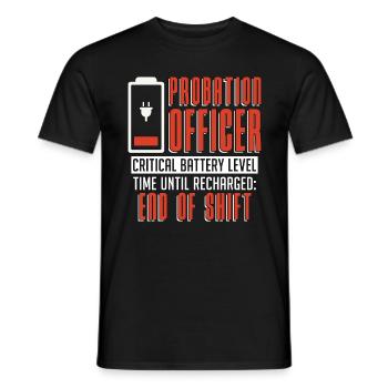Agent de probation Voies de fait critiques Correctionnel - T-shirt homme - noir - Devant - AI Model Male 178 light (178cm)