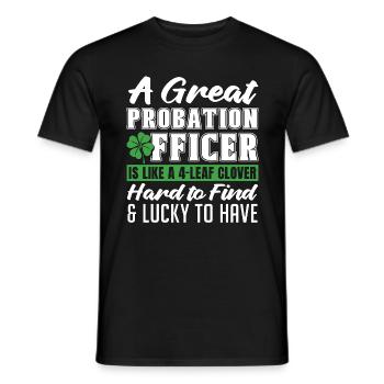 Un excellent agent de probation est un agent correctionnel - T-shirt homme - noir - Devant - AI Model Male 178 light (178cm)