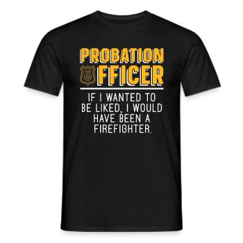 Agent de probation si je voulais être correctionnel - T-shirt homme - noir - Devant - AI Model Male 178 light (178cm)