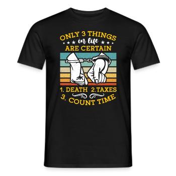 Corrections Officer Only 3 Things In Life Police - Männer T-Shirt - Schwarz - Vorne - AI Model Male 178 light (178cm)