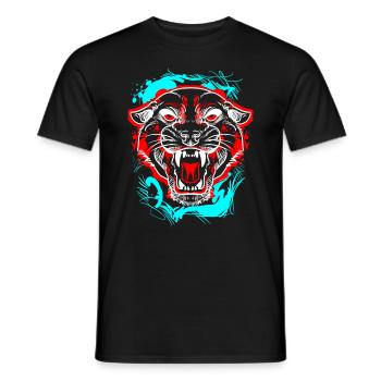 L.Gor Tiger - Männer T-Shirt - Schwarz - Vorne - AI Model Male 178 light (178cm)