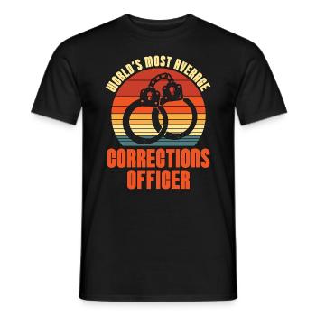 Corrections Officer World's Most Average Officer - Männer T-Shirt - Schwarz - Vorne - AI Model Male 178 light (178cm)