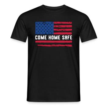 Un agent correctionnel rentre à la maison en toute sécurité Application de la loi - T-shirt homme - noir - Devant - AI Model Male 178 light (178cm)