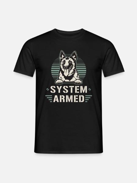 Belgian Malinois System Armed Belgian Shepherd - Männer T-Shirt - Schwarz