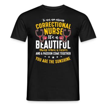 Correctional Nurse To An Amazing Prison Nurse - Männer T-Shirt - Schwarz - Vorne - AI Model Male 178 light (178cm)
