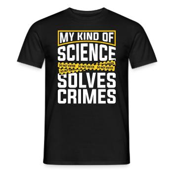 Forensic Science My Kind Of Science Criminalistics - Men's T-Shirt - black - Front - AI Model Male 178 light (178cm)