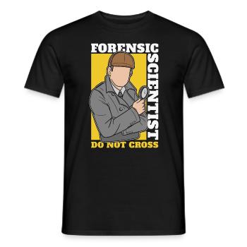 Forensic Scientist Do Not Cross Investigation - Men's T-Shirt - black - Front - AI Model Male 178 light (178cm)