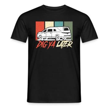 Embalmer Dig Ya Later Retro Funeral Home Embalmers - Men's T-Shirt - black - Front - AI Model Male 178 light (178cm)