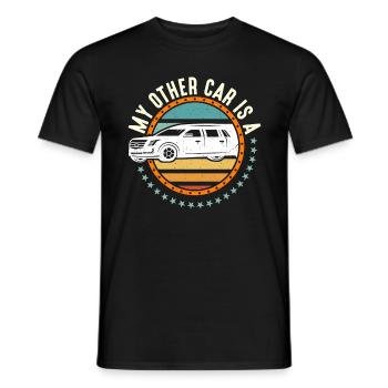 Embalmer My Car Is A Retro Funeral Home Embalmers - Men's T-Shirt - black - Front - AI Model Male 178 light (178cm)