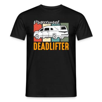 Embalmer Professional Deadlifter Retro Funeral - Men's T-Shirt - black - Front - AI Model Male 178 light (178cm)