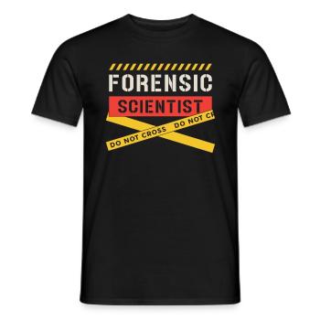 Forensic Scientist Do Not Cross Forensics Autopsy - Men's T-Shirt - black - Front - AI Model Male 178 light (178cm)