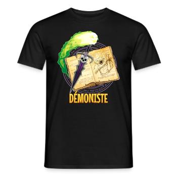 Classe Démoniste - Jeu de rôle - T-shirt homme - noir - Devant - AI Model Male 178 light (178cm)