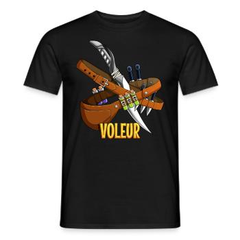 Classe voleur - Jeu de rôle - T-shirt homme - noir - Devant - AI Model Male 178 light (178cm)