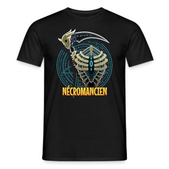 Classe Necromancien - Jeu de role - T-shirt homme - noir - Devant - AI Model Male 178 light (178cm)